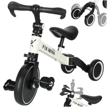 Daugiafunkcinis vaikiškas balansinis dviratukas Trike Fix Mini 3in1, baltas