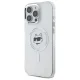 Apple iPhone 16 Pro Max 6.9\'\' Karl Lagerfeld IML Metal Choupette Head MagSafe Cover Case, White