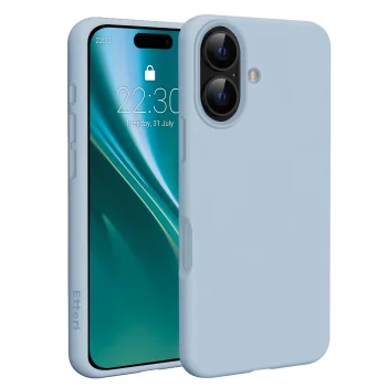 Silikoninis dėklas Etteri Silicone Mag skirtas iPhone 17, šviesiai mėlynas