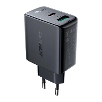 Acefast A5 Wall Charger USB Type C / USB 32W, Black