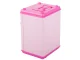 Interactive safe-style money box with PIN code for banknotes and coins, pink