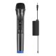 Belaidis dinaminis UHF mikrofonas Puluz PU628B, juodas