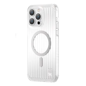Kingxbar PQY Go Out Series dėklas iPhone 14 Plus su MagSafe, sidabrinis