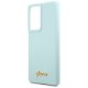 Guess Silicone Script dėklas Samsung Galaxy S21 Ultra, mėlynas