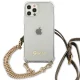 Guess 4G Gold Chain permatomas dėklas iPhone 12 / 12 Pro