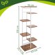 Gardlov metalinis 7 aukštų stovas gėlėms (120 cm), baltas/medžio