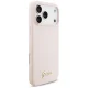 Guess iPhone 17 Pro Max dėklas Silicone Script Metal Logo MagSafe, rožinis