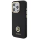 Guess Silicone Logo Strass 4G dėklas telefonui iPhone 15 Pro Max 6.7\", juodas