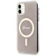 Guess dėklas iPhone 11 telefonui IML 4G Gold Stripe, rožinis