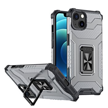 Dėklas Crystal Ring Case su laikikliu iPhone 13 mini, juodas