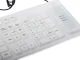White silicone rubber keyboard with USB and numeric keypad