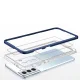 Skaidrus dėklas Samsung Galaxy S23+ Clear 3in1 su mėlynu rėmeliu