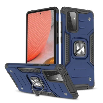 Dėklas Wozinsky Ring Armor skirtas Samsung Galaxy A72 4G su žiedu ir stovu, mėlynas