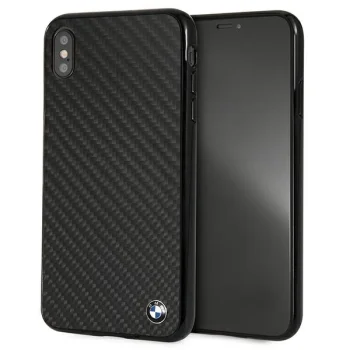 BMW Signature Carbon dėklas iPhone XS Max telefonui, juodas