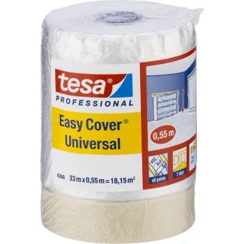 Apsauginė dažymo plėvelė su juosta Tesa Easy Cover 4368, 33 m x 55 cm