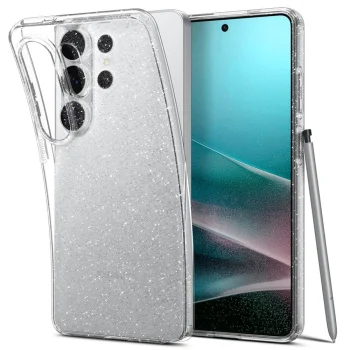 Spigen Liquid Crystal Glitter dėklas Samsung Galaxy S26 Ultra, skaidrus su blizgučiais