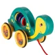 Wooden Kids Rattle Pull Along Toy with Rope Turtle