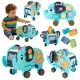Montessori Elephant – Interactive Sorter and Pounding Toy with Hammer, 26 cm