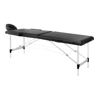 Sulankstomas masažo stalas Balance 140847, aliumininis, 2 segmentų, juodas