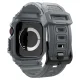 Spigen Rugged Armor Pro dėklas-dirželis, skirtas Apple Watch 10 46mm, pilkas
