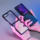 Dėklas 3mk Satin Armor Case+ skirtas Samsung Galaxy Z Flip 7, skaidri juoda