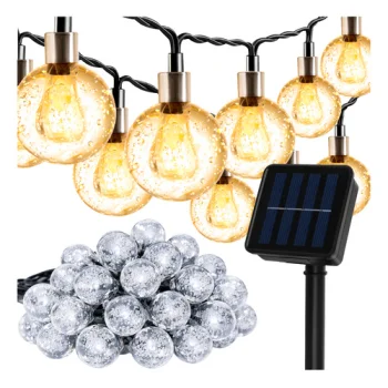 Gardlov saulės energijos LED girlianda 7m IP44, šilta balta