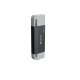 USB and USB-C 3.0 Memory Card Reader Devia EL240 2-in-1, black