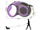 Automatinis šuns pavadėlis su fiksatoriumi, 5 m (iki 15 kg), violetinis