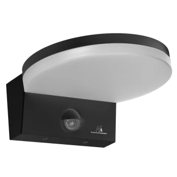 Maclean MCE344 B LED fasado šviestuvas su judesio jutikliu, 15W, IP65, juodas