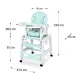 Maitinimo kėdutė Ricokids Sinco 7092 5-in-1, turkio spalvos