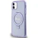 Guess Ring Stand Script Glitter MagSafe dėklas iPhone 11 / XR, violetinis