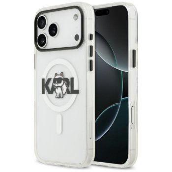 Karl Lagerfeld Choupette Sketch MagSafe dėklas iPhone 17 Pro Max, skaidrus