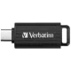 USB atmintinė Verbatim Store \'n\' Go 64 GB USB-C USB 3.2 Gen 1 su ištraukiama jungtimi, juoda