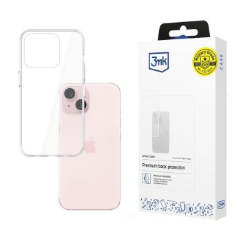 3Mk Protection Armor Case for Apple iPhone 15, Transparent