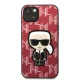 Karl Lagerfeld Monogram Ikonik Patch dėklas iPhone 13, raudonas