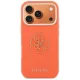 Guess FW Resin Logo dėklas iPhone 17 Pro telefonui, oranžinis