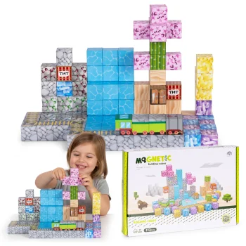 Magnetic Building Blocks for Kids, 112-Piece Set