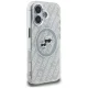 Karl Lagerfeld IML Glitter Karl & Choupette Heads MagSafe dėklas iPhone 16, pilkas