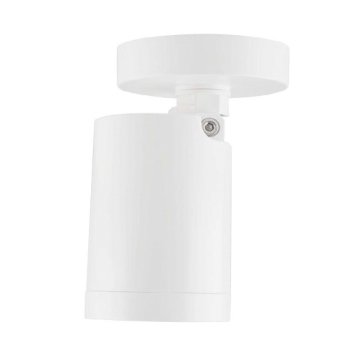 Virštinkinis LED lempos korpusas GU10, apvalus, baltas (95 mm)