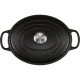 Ketaus ovalus troškintuvas Le Creuset Signature 27 cm, 4.1 l, matinė juoda