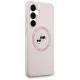 Karl Lagerfeld Silicone Karl & Choupette Heads MagSafe dėklas Samsung Galaxy S25 FE - Rožinis