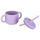 8 dalių silikoninių indų rinkinys vaikams Meškiukas, violetinis