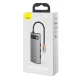 Baseus Metal Gleam 6-in-1 USB-C šakotuvas, HDMI 4K, 3x USB 3.2, RJ45, PD 100W, pilkas