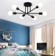 Loft Ceiling Lamp with 6 Light Points ZD74N, Black