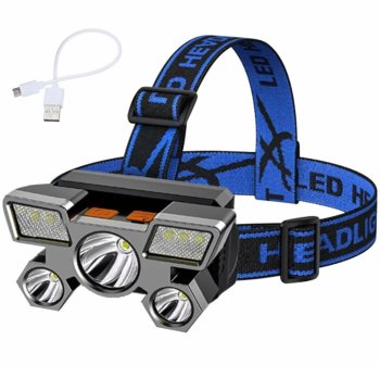 LED XPE Headlamp with 9 Diodes, 800 lm, 600 mAh