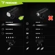 Trizand LED 1000lm dviračio žibintų komplektas (priekinis ir galinis)
