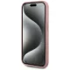 Karl Lagerfeld dėklas iPhone 15 Pro Max telefonui Wrinkled Metal Signature, rožinis