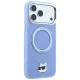 Dėklas Karl Lagerfeld iPhone 18 Pro / 17 Pro Ring Stand 360 Choupette MagSafe, šviesiai mėlynas