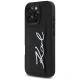 Karl Lagerfeld HC Grained PU dėklas su kortelių dėtuve iPhone 16 Pro Max, juodas