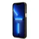 Guess Gold Outline Translucent MagSafe dėklas iPhone 13, juodas